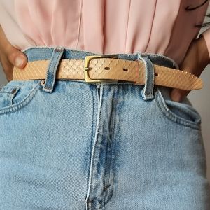 Vintage ceintures snake skin leather belt